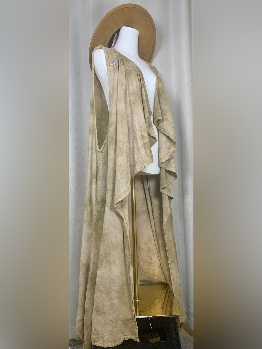 The Gauzeway Vintage Waterfall Kimono | Boho Acid Wash Duster